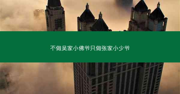 不做吴家小佛爷只做张家小少爷