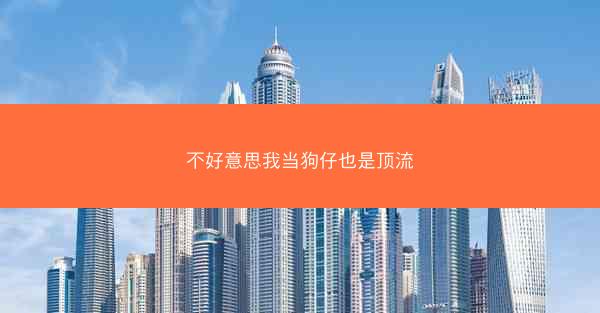 不好意思我当狗仔也是顶流