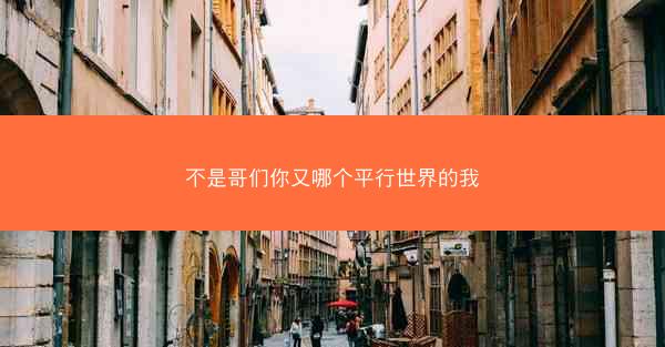不是哥们你又哪个平行世界的我