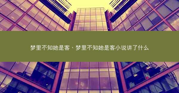 梦里不知她是客、梦里不知她是客小说讲了什么
