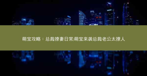 萌宝攻略：总裁撩妻日常;萌宝来袭总裁老公太撩人