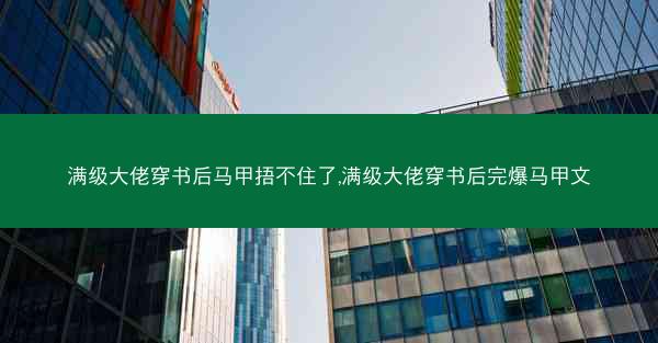 满级大佬穿书后马甲捂不住了,满级大佬穿书后完爆马甲文