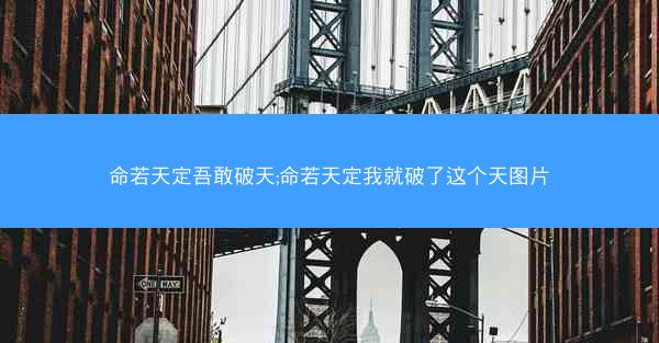 命若天定吾敢破天;命若天定我就破了这个天图片