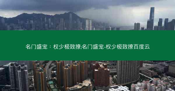名门盛宠：权少极致撩;名门盛宠-权少极致撩百度云