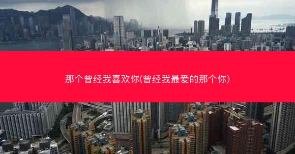 那个曾经我喜欢你(曾经我最爱的那个你)