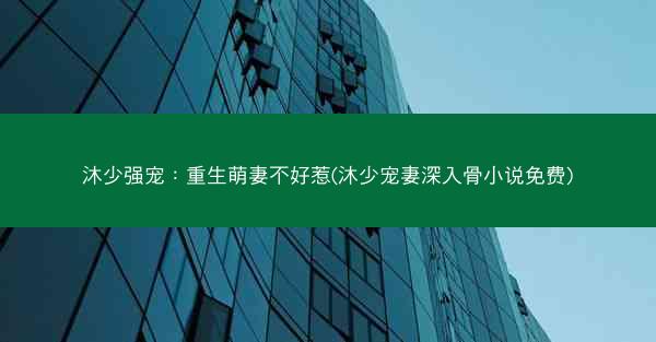 沐少强宠：重生萌妻不好惹(沐少宠妻深入骨小说免费)