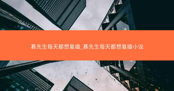 慕先生每天都想复婚_慕先生每天都想复婚小说