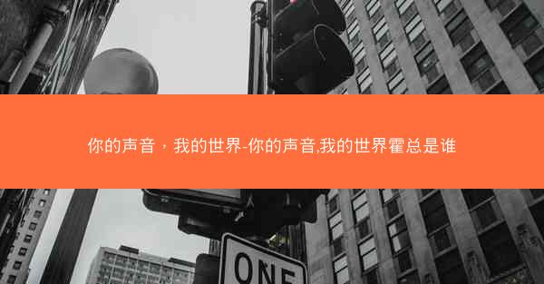 你的声音，我的世界-你的声音,我的世界霍总是谁