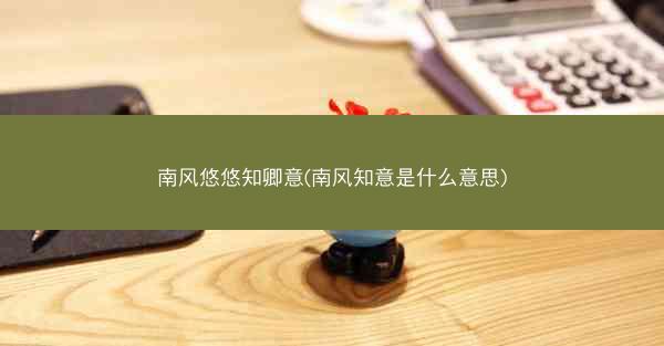 南风悠悠知卿意(南风知意是什么意思)