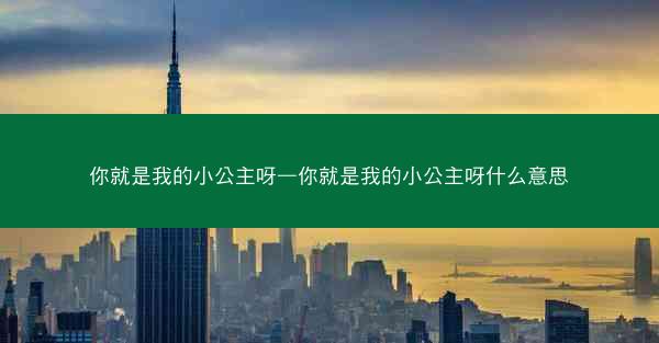 你就是我的小公主呀—你就是我的小公主呀什么意思